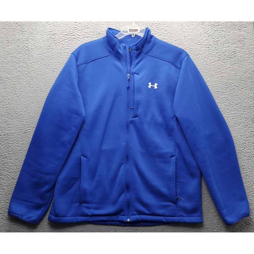 Under Armour ColdGear Granite Jacket Mens Size XL Blue Fleece Lined Heavyweight